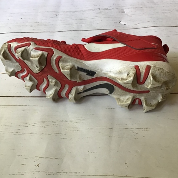 Nike Baseball Cleats - Trout Red Youth Size 6 EUR 38.5 - Picture 5 of 9